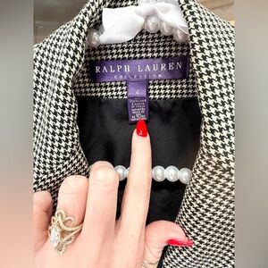 Ralph Lauren Collection Purple Label Houndstooth Blazer Jacket Virgin Wool 4